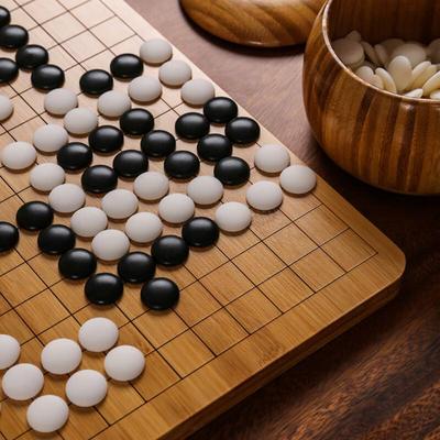ShengLv Bambusová deska Go 3v1 Šachy & Gomoku