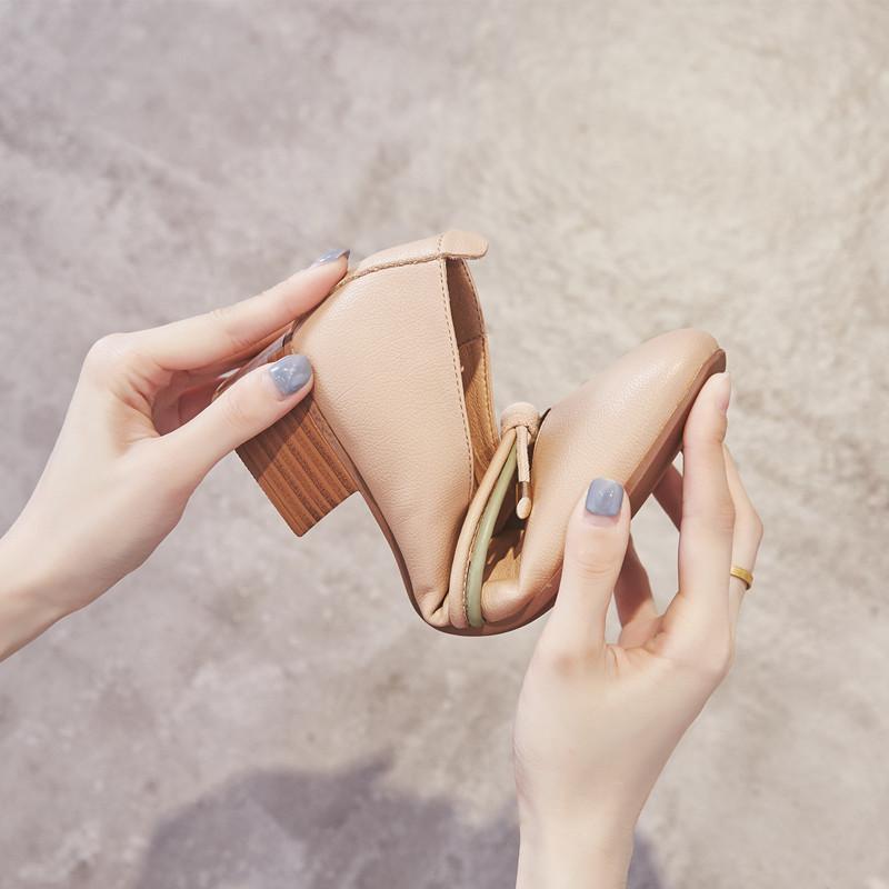 2025 Spring and Autumn New Medium Heel Early Autumn Autumn Shoes Late Evening Gentle Women's Shoes Mary Jane Grandma Shoes