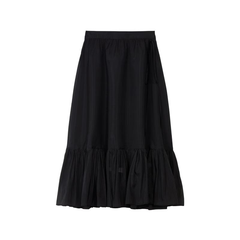

LANCY Organza Ruffled A-Line Skirt L