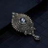 Vintage gouden kleur vintage broche geheel grijs strass ontwerp ronde badge etnische feestsieraden
