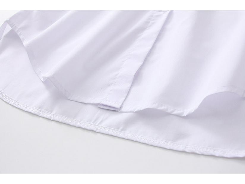 Damen Locker Geschnittenes Mittellanges Bedrucktes Weißes Hemd - Herbst Koreanischer Stil