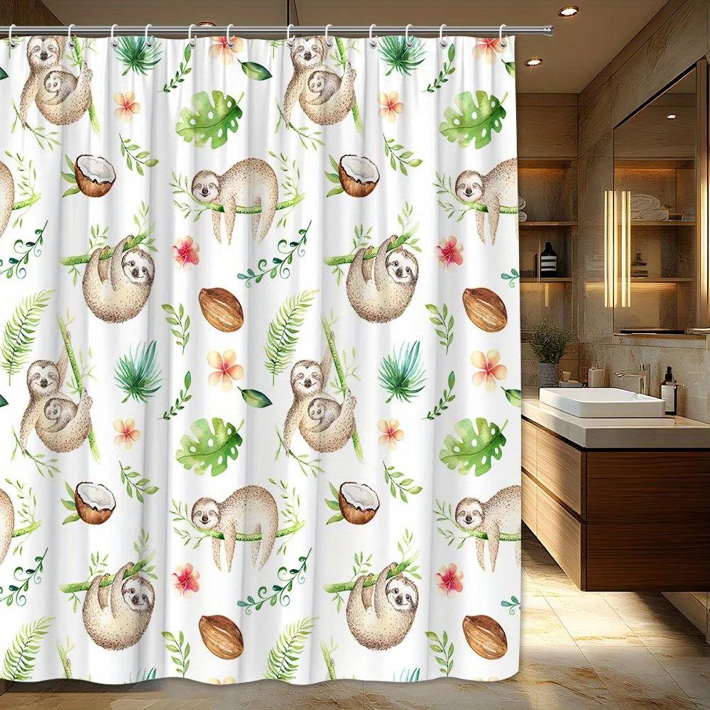 Christmas Joyful Shower Curtain - Festive Decorations and Tree Wall Hanging for Living Room and Bedroom Decoration