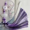 Chinese Style Peace Buckle Lotus Double Color Tassel Fringe Trim Beaded Sewing Accessories For Hanfu Waist Pendant