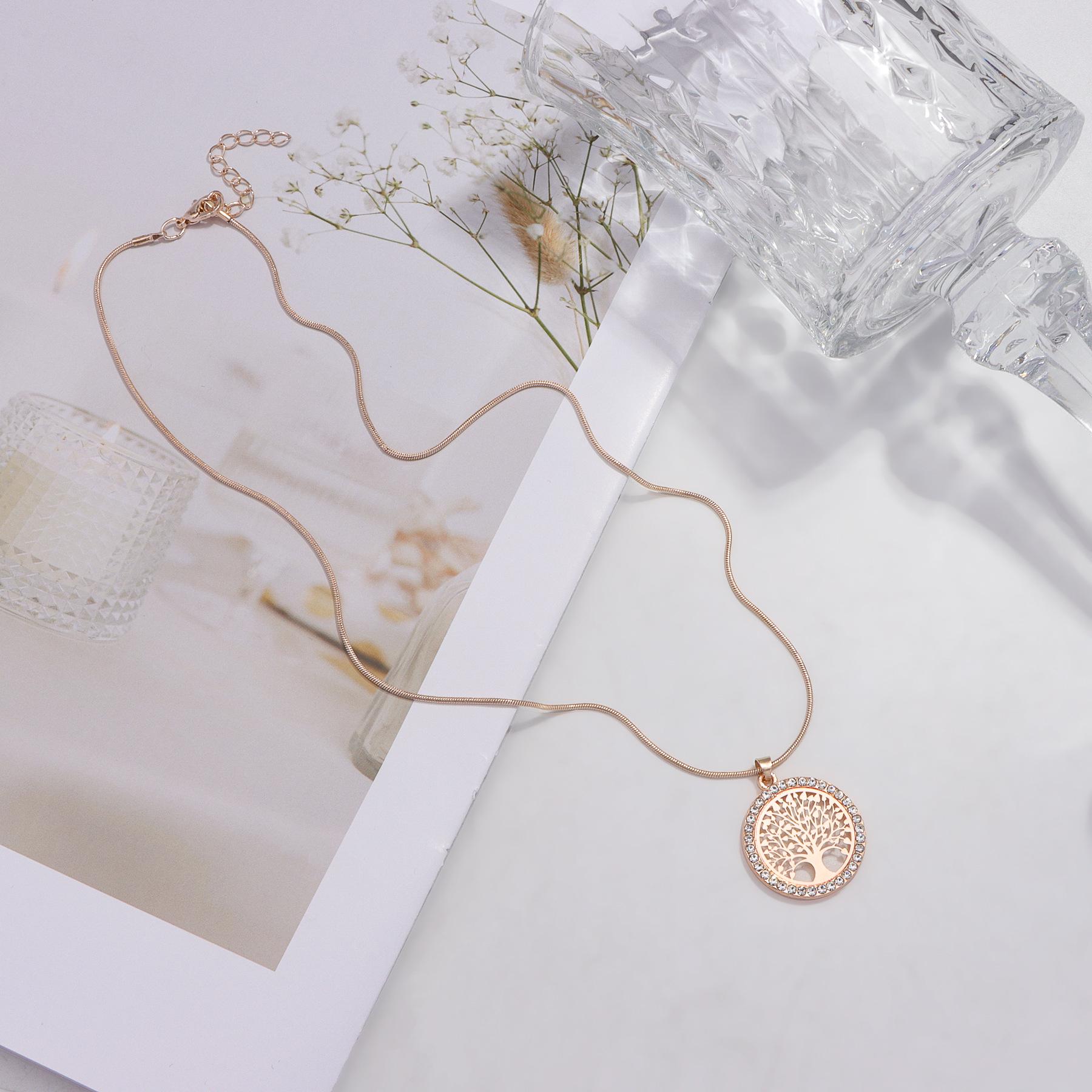 

Популярное ожерелье с подвеской Дерево Жизни - Европейская и американская мода, Личность, Полый дизайн Дерева Мира