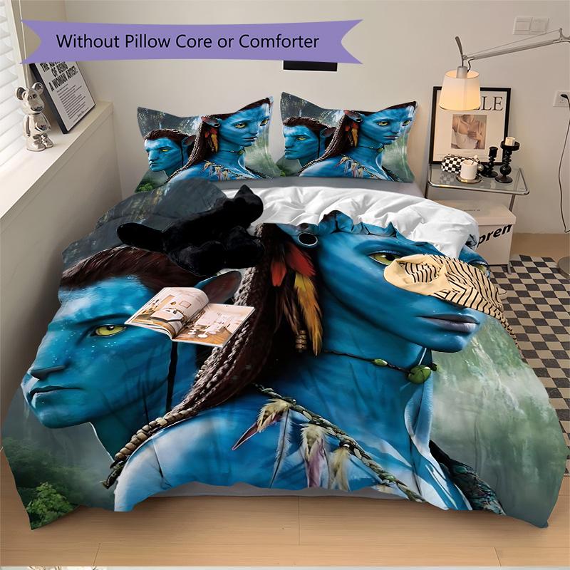 Avatar World Adventure Print 3Pcs Bedding Setduvet Cover With 2 Bedropillowcase Home Birthday Gift