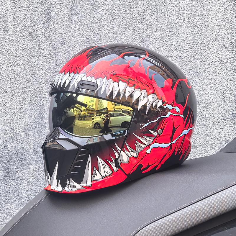 ORZ New Scorpion Retro Motorcycle Cascos Moto Locomotive Personality Multi-purpose Combination Helmet Half M L XL XXL XXXL
