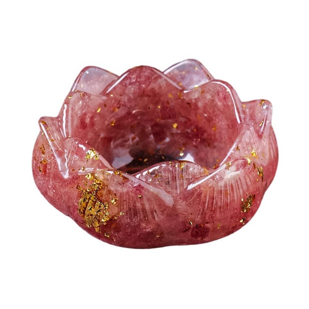 Lotus Shape Crystal Incense Holder Creative Jewelry Storage Container  Crystal Storage