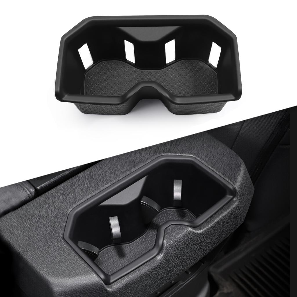 For Toyota Sequoia 2024 2025 Cup Holder Storage Tray Shock-Absorbing Central Armrest Cup Box TPE Tidying