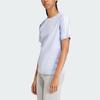 Adidas Originals 3-Stripes Color Block Crewneck Short Sleeve Tee Women Tops Light-Purple IR8052