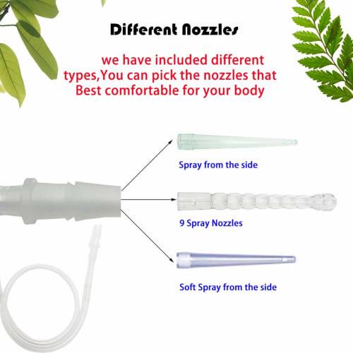 GNEGKLEAN Black Silicone Enema Bulb Kit 7.6oz Clean Anal Douche for Men Women with 19.7in Hose+4 Replaceable Nozzle (Black)