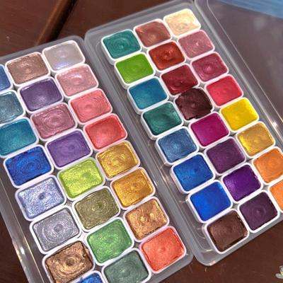 Pearlescent Watercolor Paint - Dunhuang Color Set for Chinese Art & Nail Design