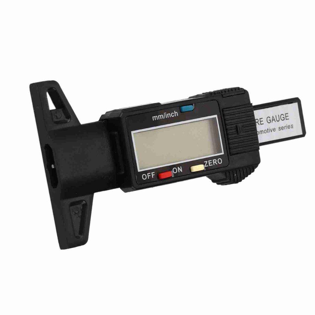 Car Digital Tyre Tire Tread Depth Gauge 0‑25.4mm Measurer Tool Caliper LCD Display Black