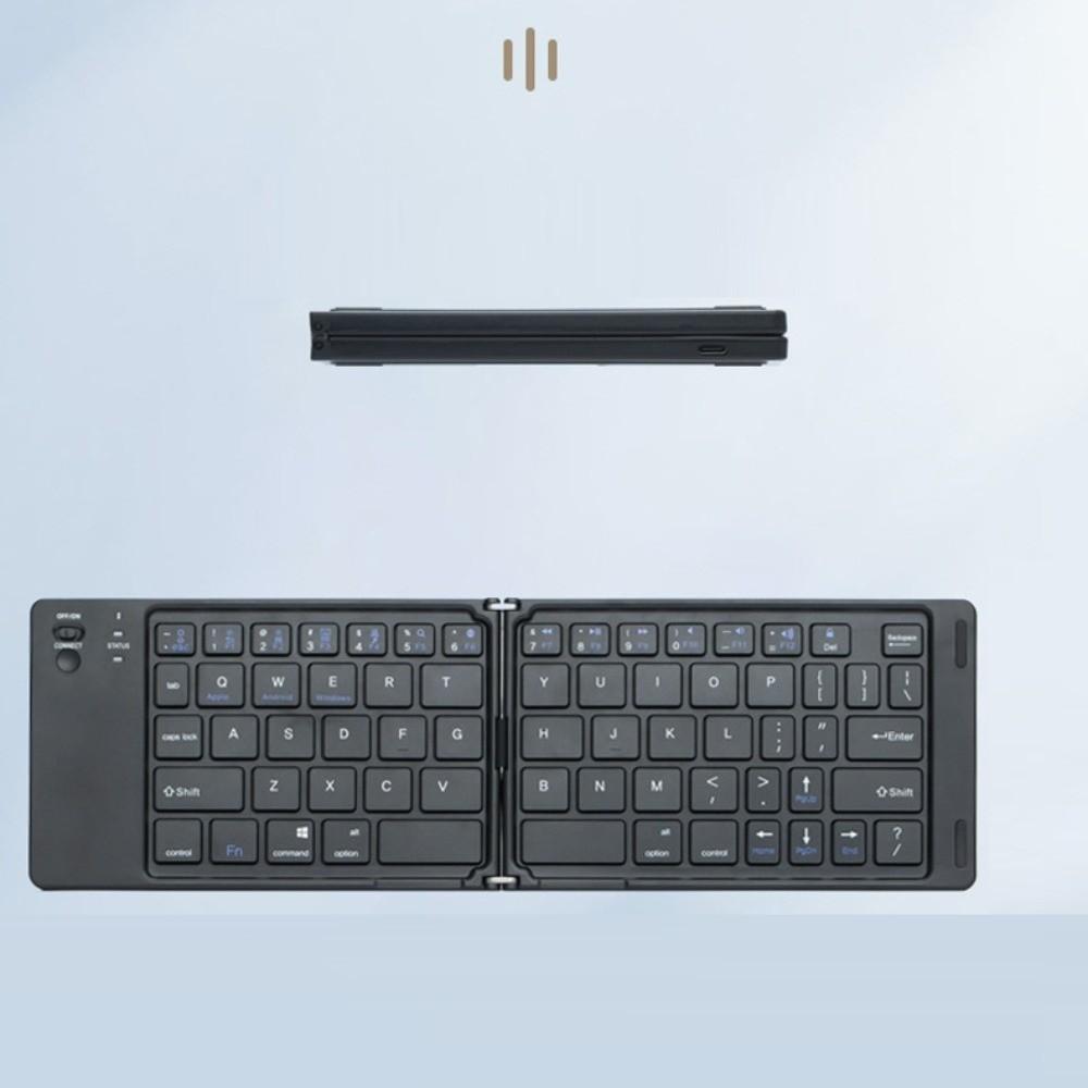 Slim Design Wireless Folding Keyboard Rechargeable Foldable Keyboard Bluetooth Keyboard  Tablet