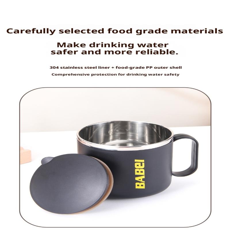 304 Edelstahl Thermobecher Doppelschichtig Hitzebeständig Vakuumflasche 400ml Mit Deckel Kaffeetasse Büro