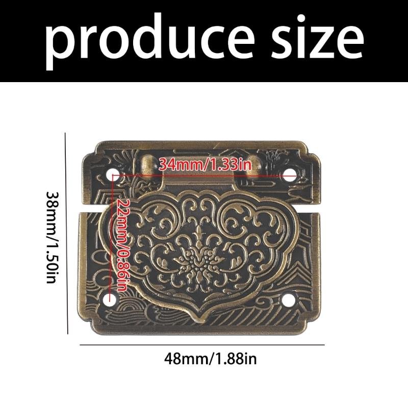 Wooden Box Buckle Pad Chest Lock Zincs Alloy Padlocks Latches Hasp Buckle Luggage Hardware Locking Mechanism Enduring