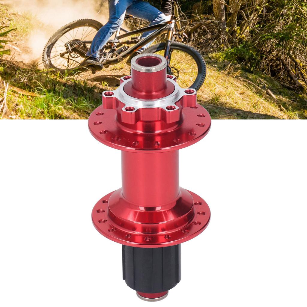 32 Hole Mountain Bike Hub 4 Bearing 12x148mm CNC Cutting Process Bike Rear Hub for Replacement Red