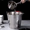 Stainless Steel Ice Bucket Thickened Water Pail Durable Trash Can  Bar
