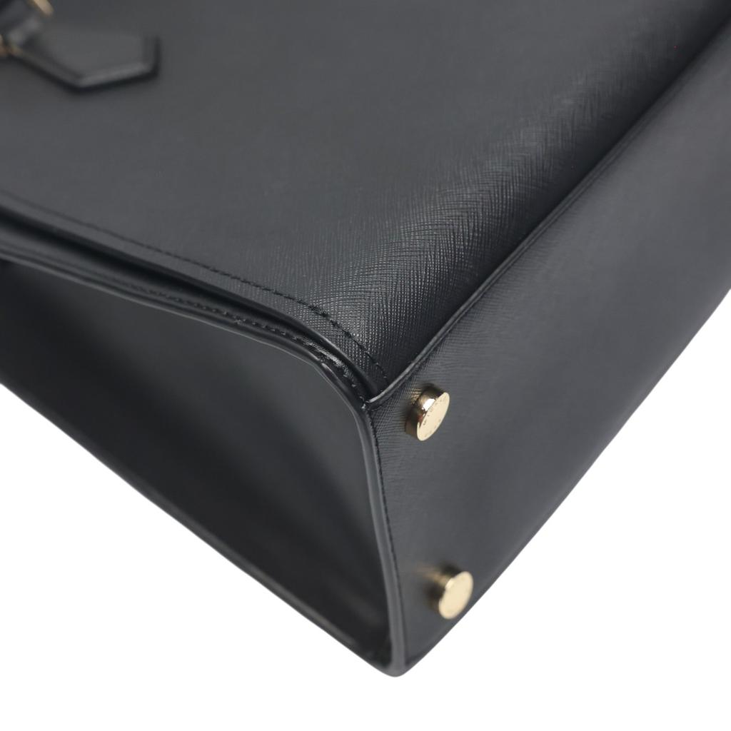 Michael Kors Sheila Satchel Tote Bag Leather Black Women 35T0GWXS3L Used