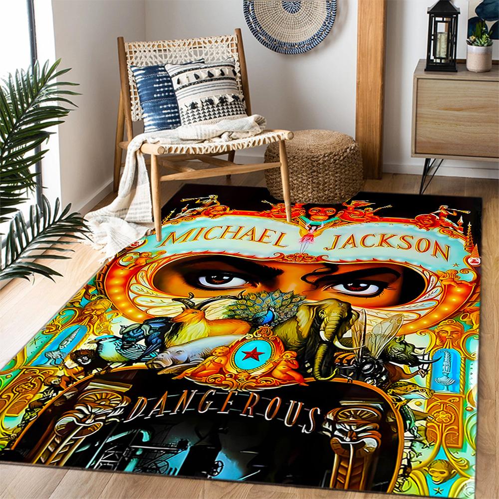 Michael Jackson Dangerous Tour Carpet Suitable for Foyer Balcony Hallway Game Room Anti-slip Rug Decorate Offices Spiritual Gift