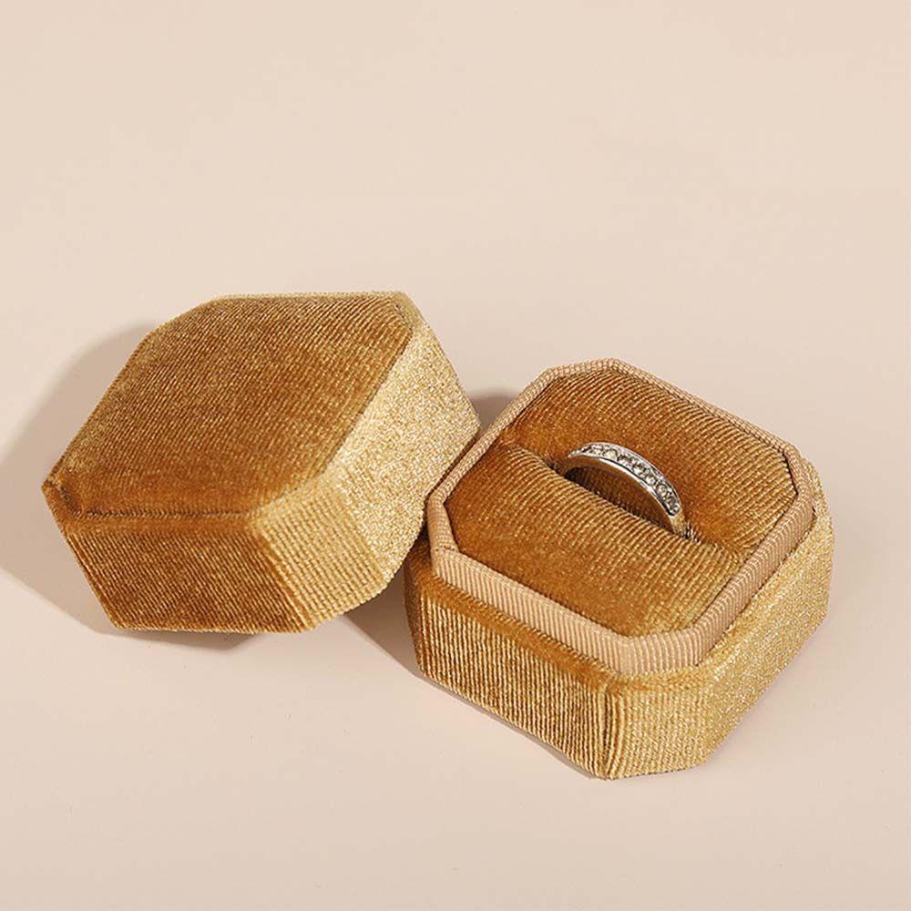 

Помолвка Свадебная Церемония Подарок Бархатная Коробка для Кольца Подставка для Колец Коробка для Хранения Серег Органайзер для Ювелирных Изделий золотой