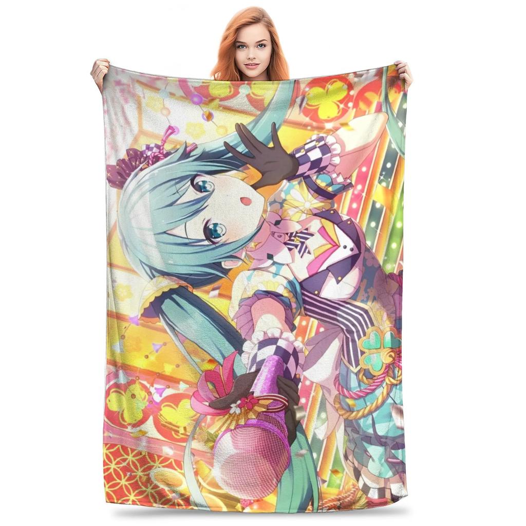 Yoisaki Kanade Flannel Throw Blanket Super Soft for Travel Bed Use Home Textiles