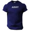 Army T Shirt Gym Clothing Bodybuilding Training Workout Exercise Boxing Mma Top