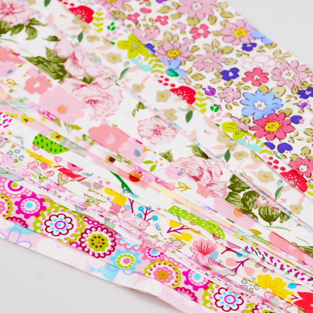 siawadeky Floral Patchwork Fabric Set of Cotton Fabric Long Breathable and Perfect for and Scraps, 20, Rolls, Size, Comfortable, Cutting, Crafts,