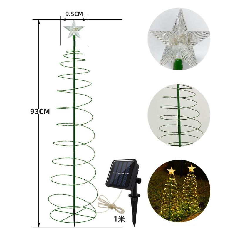 New Solar-powered Christmas Tree, Halloween Tree Decoration, Artificial Christmas Tree, Lawn Light, Solar LED Landscape Light