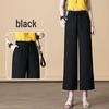 Women's High-Waisted Wide-Leg Cotton Linen Summer Pants