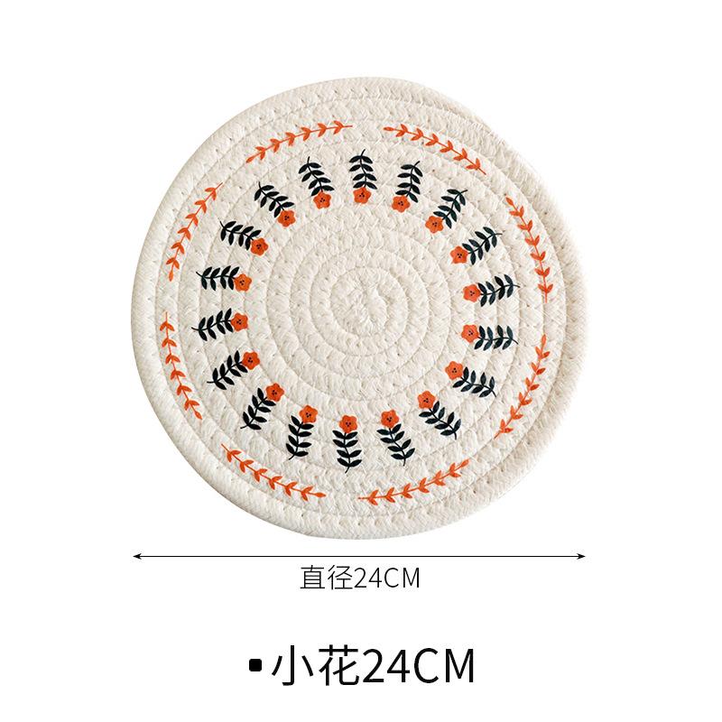 3587 Cotton and Linen Braided Heat Insulation Pad Household Placemat Plate Bowl Sand Pot Tea Cup Pad Anti-scalding Table Mat
