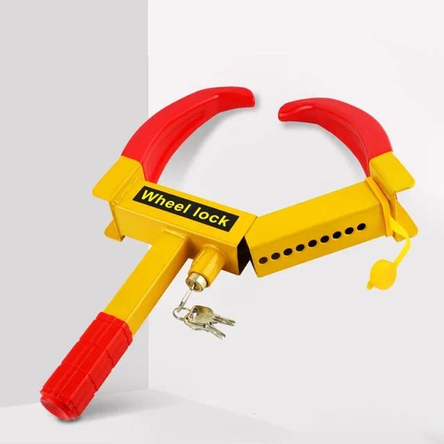 Tire Lock Car Truck Anti-theft Lock Portable Heavy Duty Wheel Clamp Lock Tire Claw Trailer Car Universal Auto Accessories красный