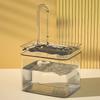 Katzentrinkbrunnen, automatischer Filter, transparenter Katzentrinker, elektrischer USB-Stummschaltungs-Umwälzfiltertrinker für Katzen, Wasserspender
