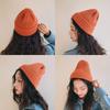 Warm Cotton Comfortable Knit Hat For Winter Versatile Colors Hightop Beanie