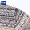 ROMON Men's Heavyweight 100% Wool Jacquard Sweater