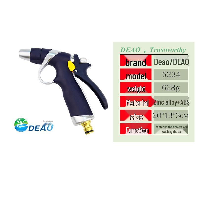 Zahradní tryska z vysokotlaké slitiny: Víceúčelová stříkací pistole na zalévání a mytí auta