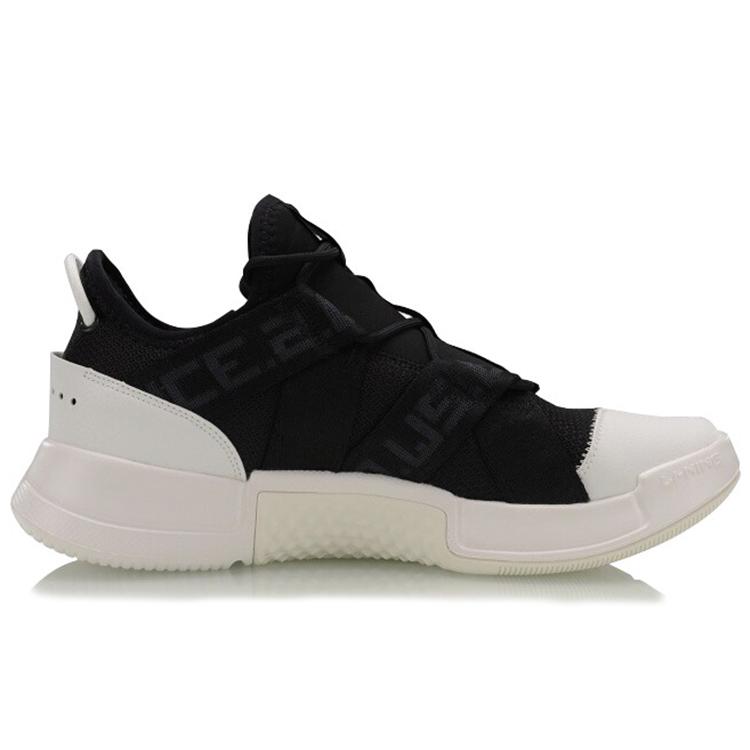 Li Ning Vintage Basketball Shoes Men's Low top Black/White AGBP047-2