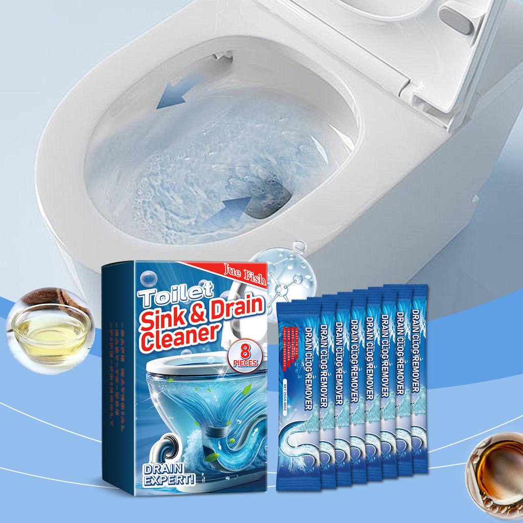 Jue-Fish Pipe Dredge Powder Pipeline Dredging Sink Deodorizer Drain Openers Powerful Clog Removal Unclogging Powder For Toilets Bathroom