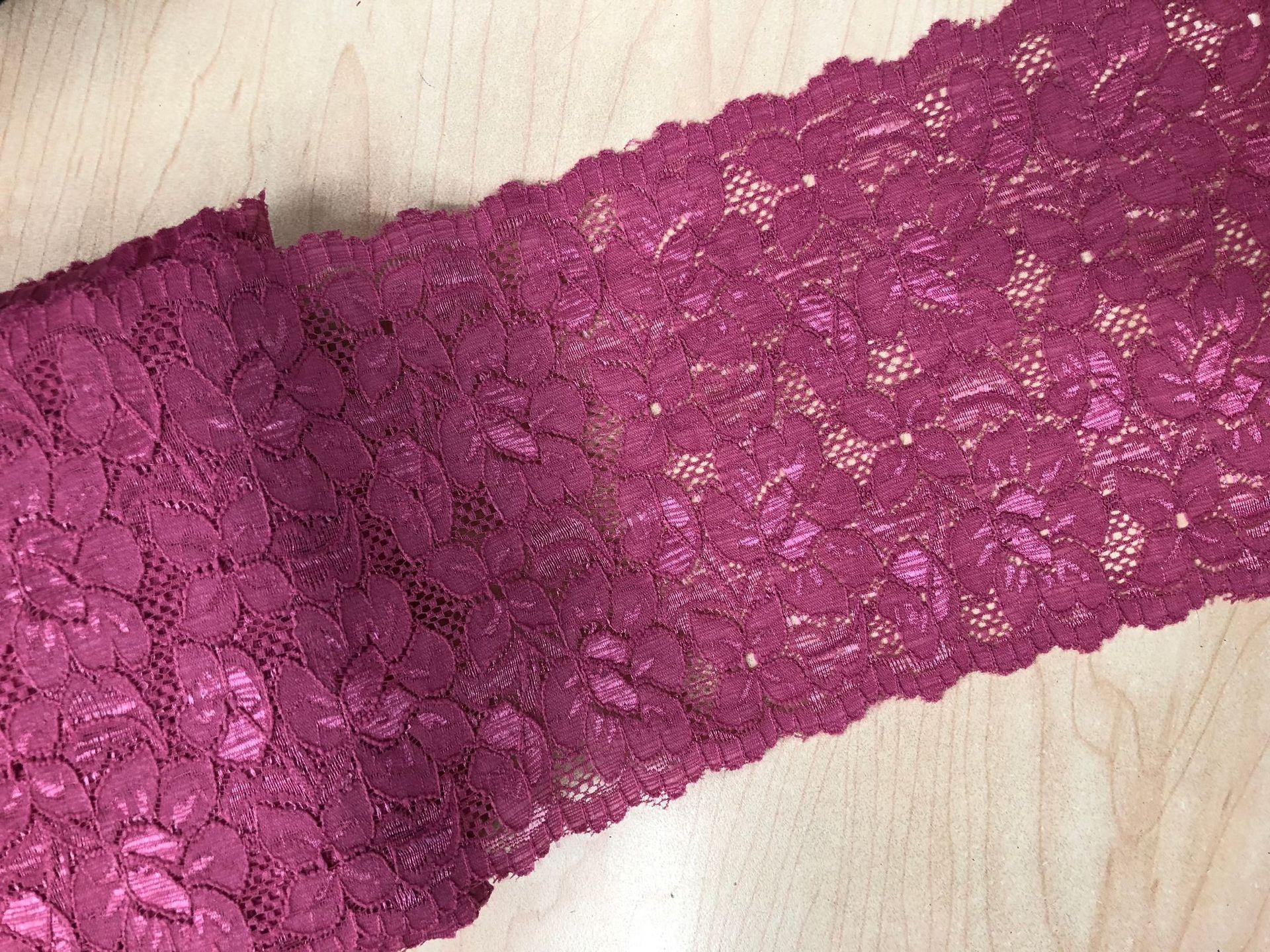 

1 ярда эластичные кружевные эластичные повязки на голову для рукоделия, ленты ручной работы для шитья своими руками темно-фиолетового