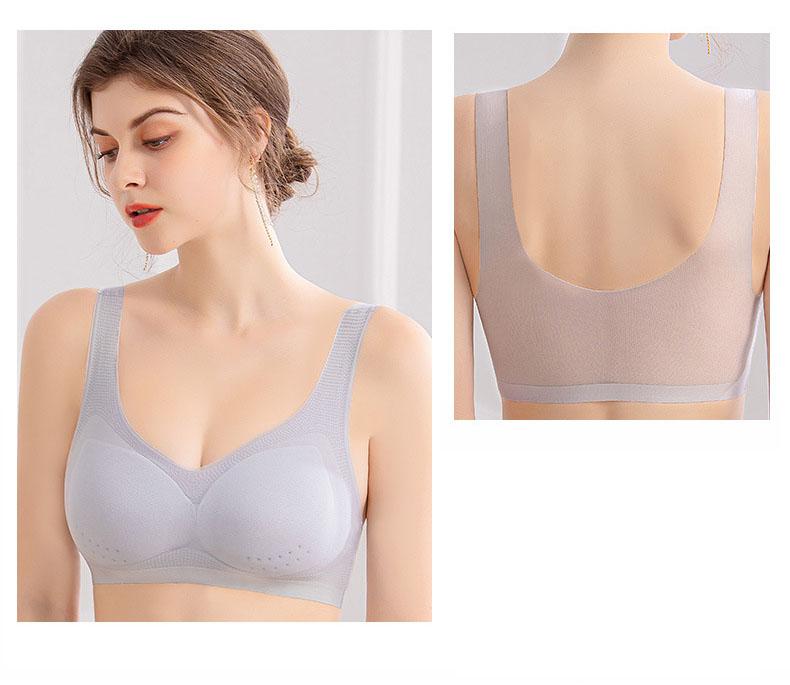 Plus Size Women Wireless Brassiere Seamless Underwear Gathered Push Up Tank Top Bra Ultra Thin Breathable Summer Sport Bralette