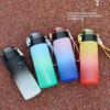 500Ml Large Capacity Sports Water Bottle Gradient Color Plastic Cup Drink Items Outdoor Beach Travel Portable Gym Fitness Jugs