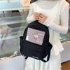 Schoolbag ancient style patchwork versatile backpack casual fashion junior high school students cute bear light small backpack