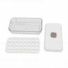 Vassoio per Cubetti di Ghiaccio con Coperchio Contenitore Paletta Impilabile Storage Rilascio Facile Tipo a Pressione Ice Maker per Congelatore