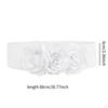 Elastic Waist Belt for Women with Floral Design