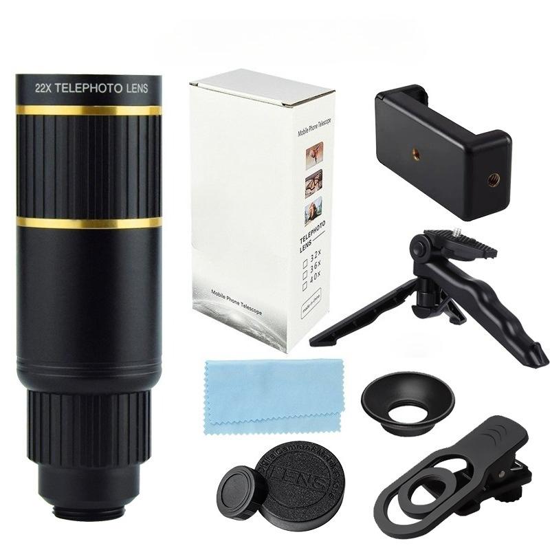 22x Hd Phone Telephoto Lens Kit For Concert Music Festival Live Event Shooting High Definition Mobile Camera Lens Set