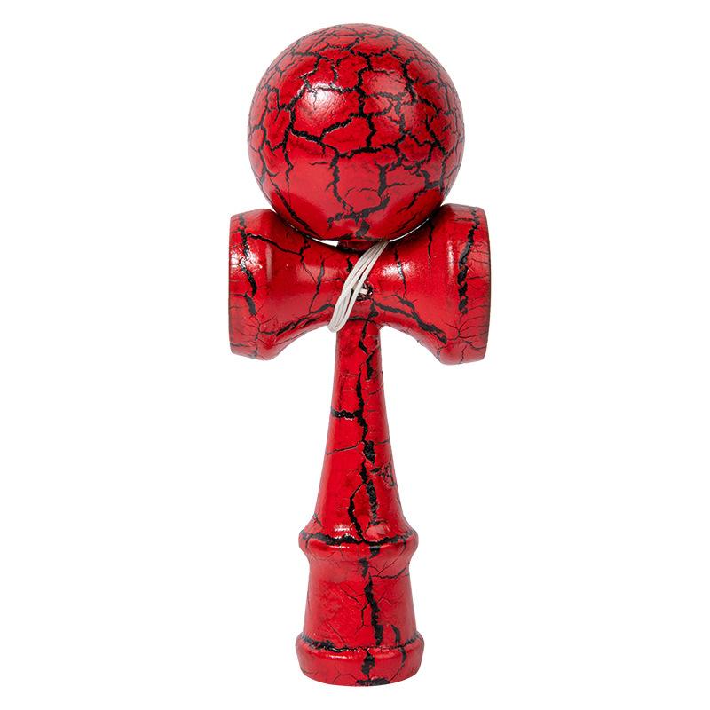 Crack Painted Kendama Toy Outdoor Fitness Balls Train Eye-hand Coordination for Children Adults Outdoor Fun Juggling Sports Ball