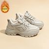 Womens Fleece Lined Chunky Dad Shoes Thick Sole Warm Casual Sports Running Sneakers