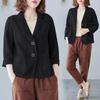 Cotton and Linen Coat, Small Suit, Spring and Summer, New Loose Literature, Joker, Long-sleeved Leisure Sunscreen Clothes, Women