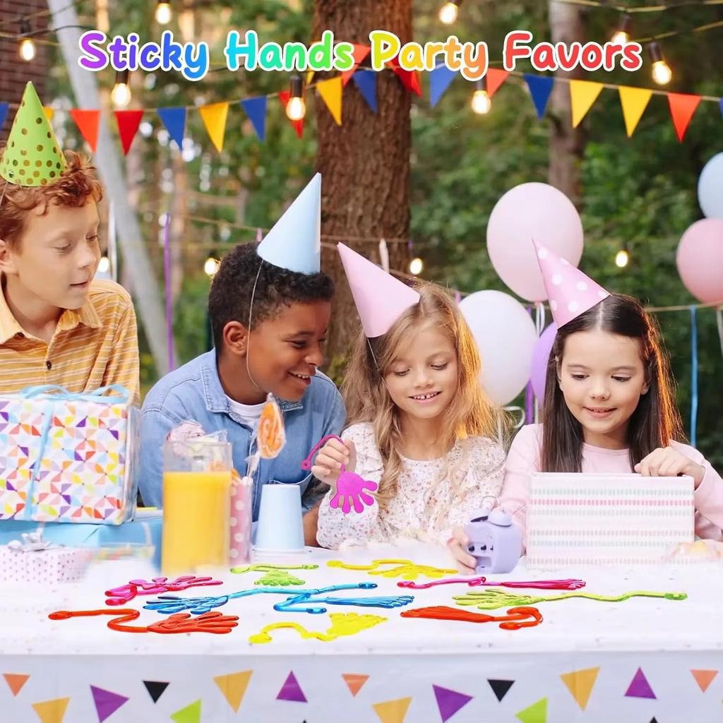 5-50 stk Klissete Håndslaskeleker - Strekkbare, Klembare Håndflateleker for Barn, Morsomme Festpremier & Nyhetsgaver