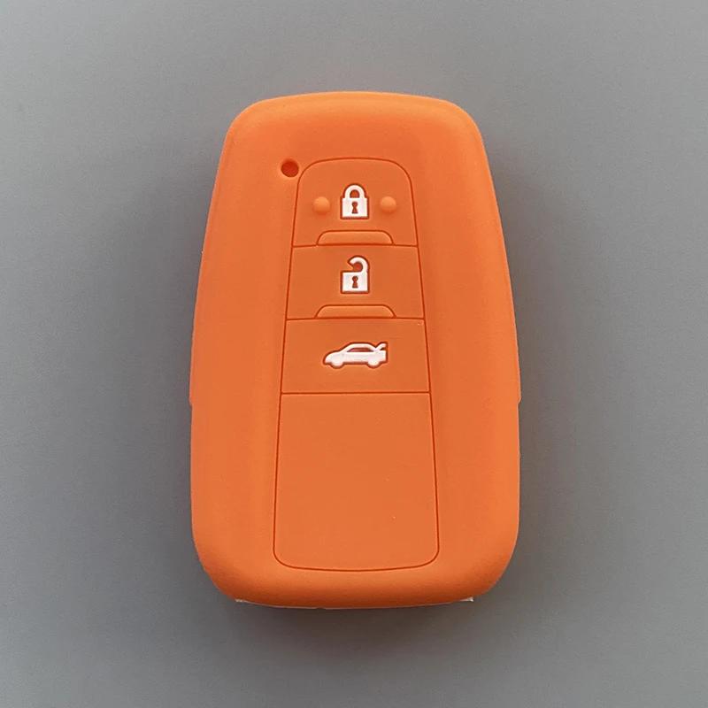 Silicone Car Key Case Cover For Toyota Corolla Prius Camry V70 C-Hr Rav4 Hybrid Highlander Altis Land Cruiser Prado 150 Avalon