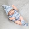 7 Inch Realistic Sleeping Baby Doll Soft Silicone Reborn Toy Infants 0-3 Years Soothing Cuddle Closed Eyes